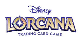Disney Lorcana Trading Card Game logo with stylized text and a star-shaped emblem inside the letter O.