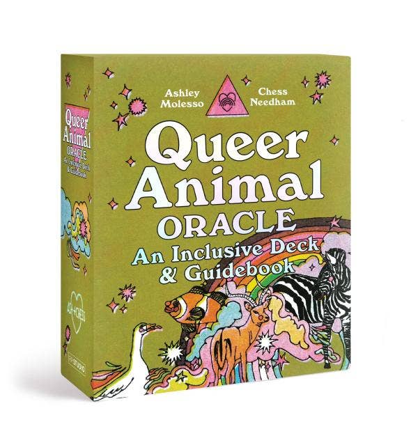 Queer Animal Oracle LGBTQ+ deck featuring illustrated animals, rainbow art, and inclusive guidance cards.