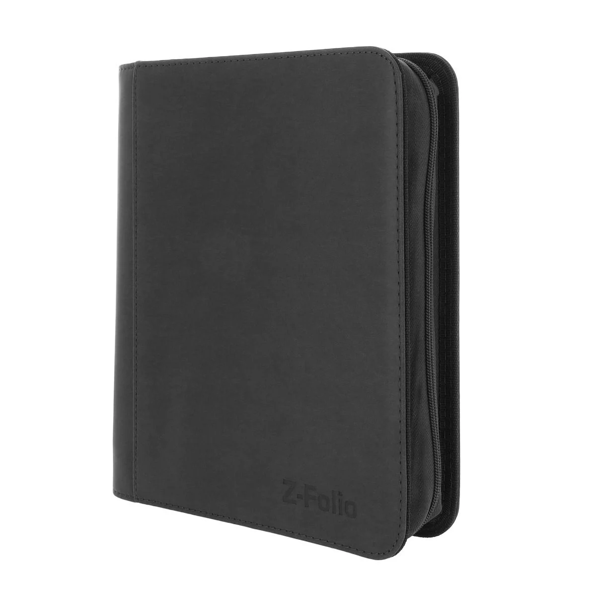 Z-Folio 4-Pocket LX Album in black with archival-safe toploaders displayed upright.