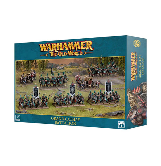 Warhammer: The Old World - Grand Cathay Battalion box with plastic miniatures.
