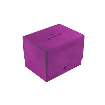 Sidekick 100+ Convertible Purple rectangular Nexofyber deck box for double-sleeved cards with flap lid.