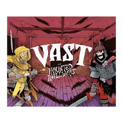 Vast: The Haunted Hallways game art showing two armored knights with swords.