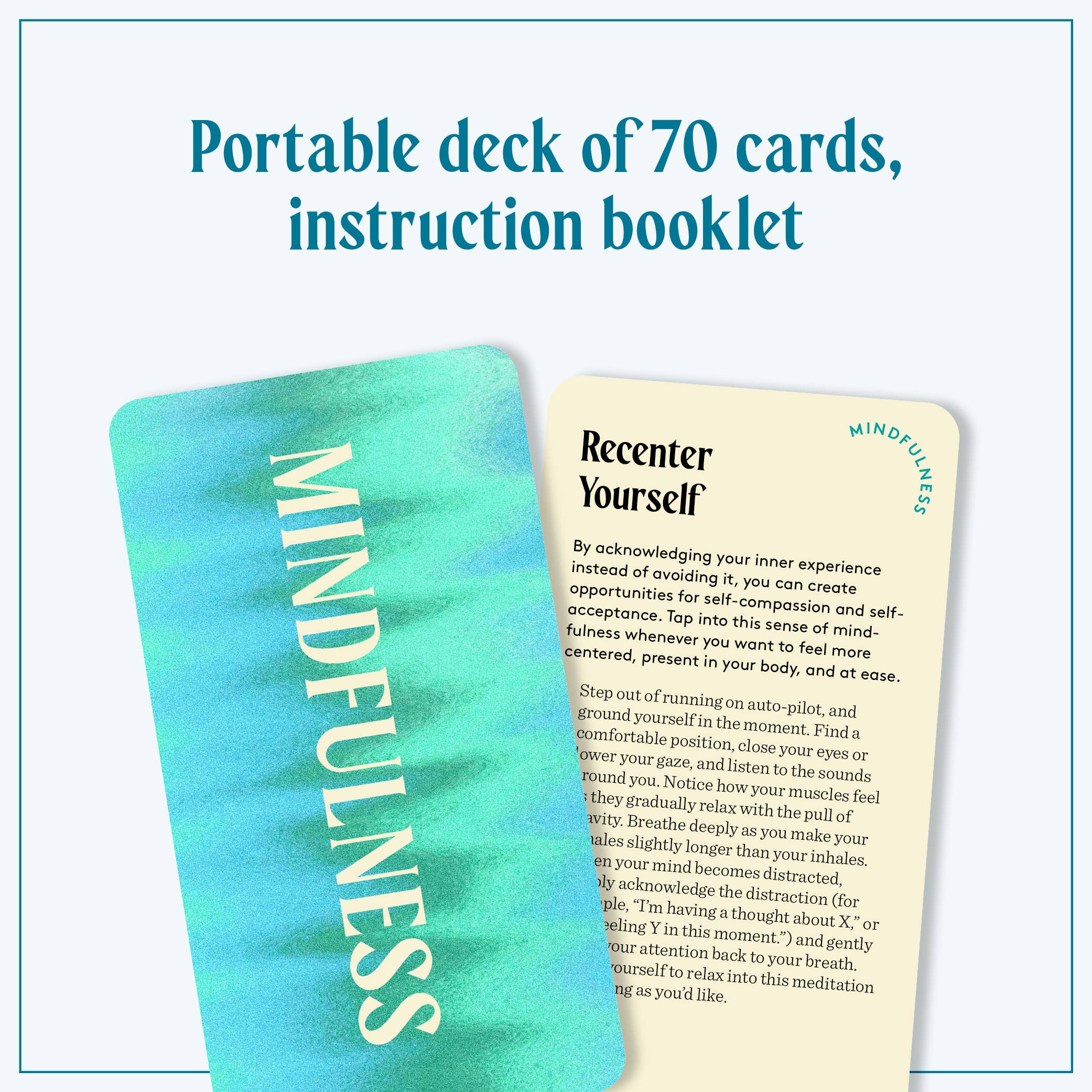 Pocket Therapy cards with tips for mental health, mindfulness, and self-care.