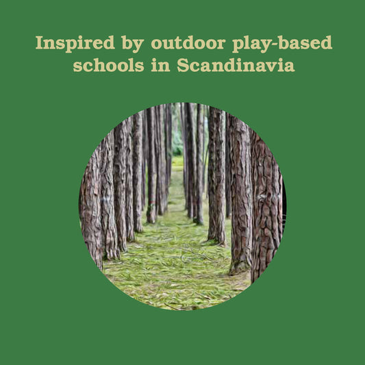 Forest School for Grown-Ups product logo with tall trees inside a circle and green background.