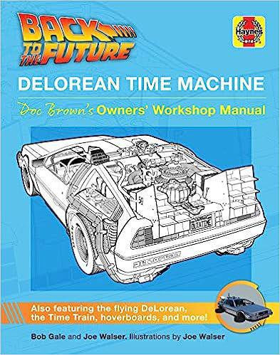 Back to the Future: DeLorean Time Machine—Doc Browns Owners Workshop Manual, cover with blueprint DeLorean illustration.