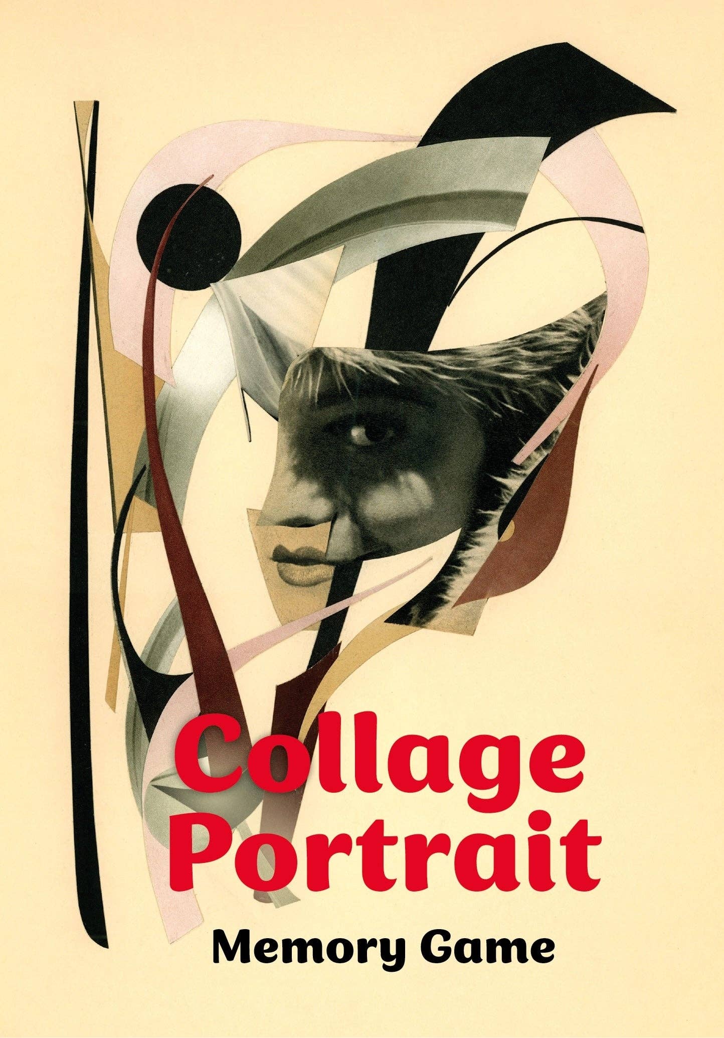 Collage Portrait Memory Game featuring partial face images for collage art-themed memory challenges.