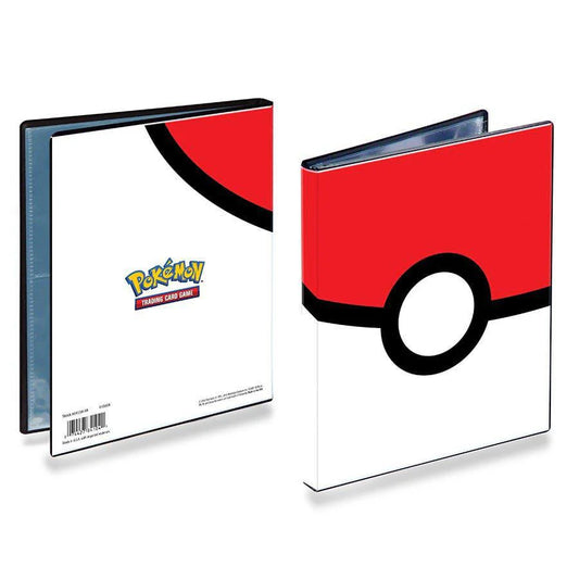 Pokemon Pokeball Four Pocket Portfolio with Poké Ball art on both covers; designed to hold collectible cards.