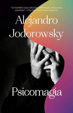 Psicomagia (español) book cover featuring psicoterapia chamánica and a person with a face obscured by gradients.