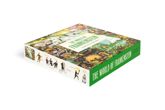 The World of Frankenstein 1000 Piece Puzzle featuring Adam Simpson’s gothic art on the box.