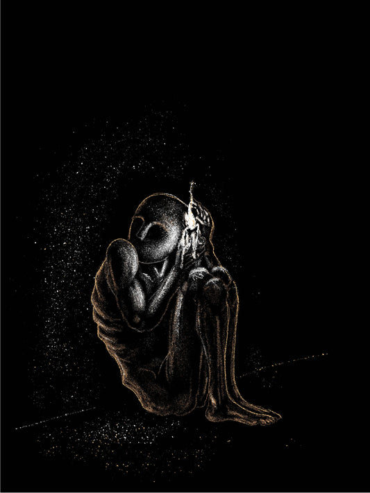 The Night Cage: Spooky Cooperative Strategy Game for 1 to 5, featuring a dark figure holding a glowing human.