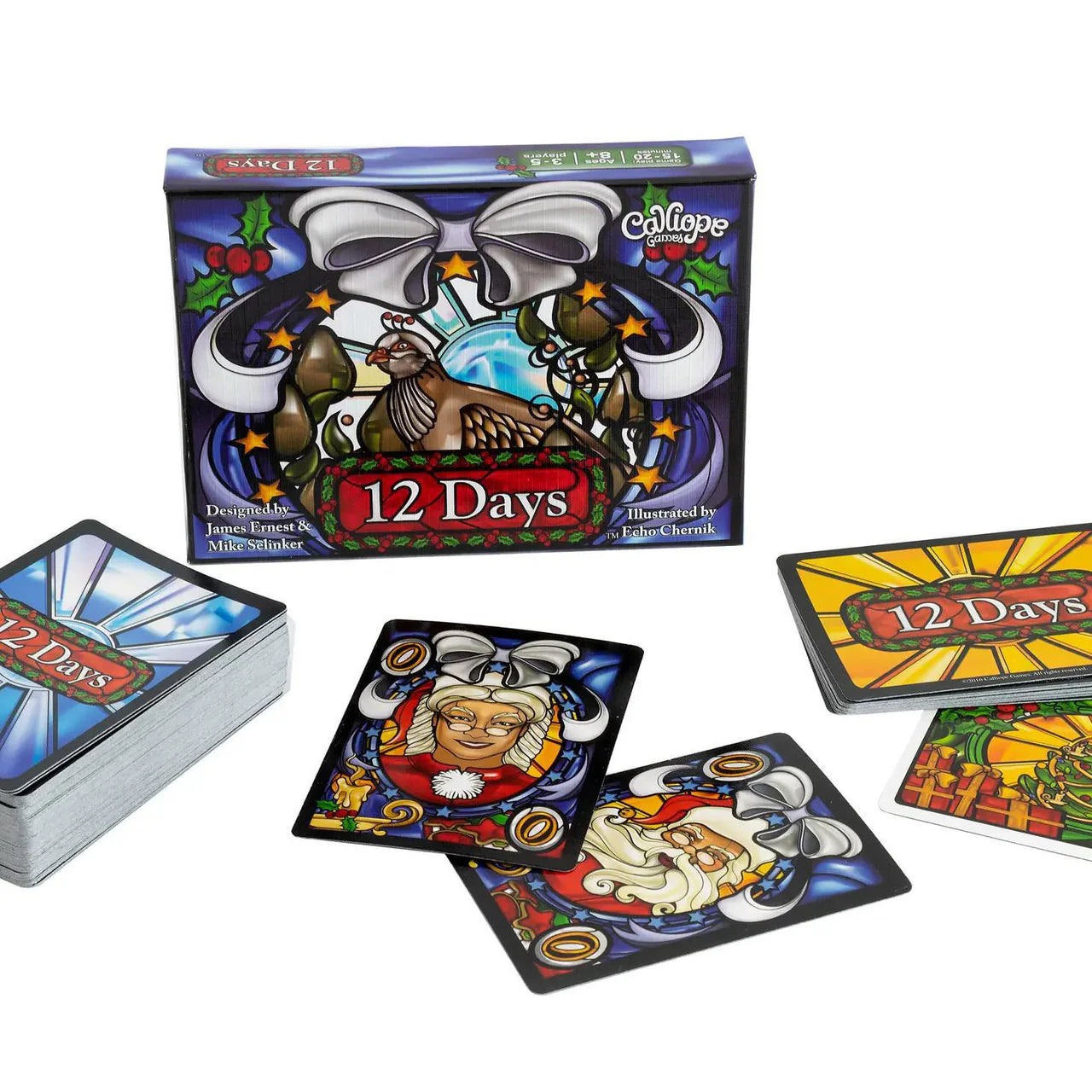 12 Days - Holiday Themed Card Game with colorful designs.