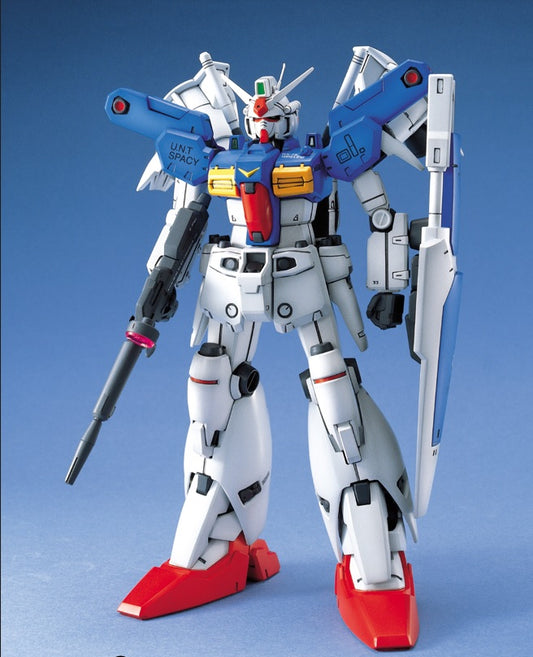 Master Grade RX-78GP01Fb Gundam GP01FB model posed with weapon and shield.
