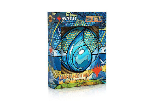 Magic The Gathering Stained Glass Island AR Pin 12231, limited edition.