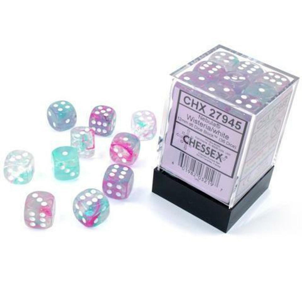 Chessex Nebula 12mm d6 Dice Block (36)