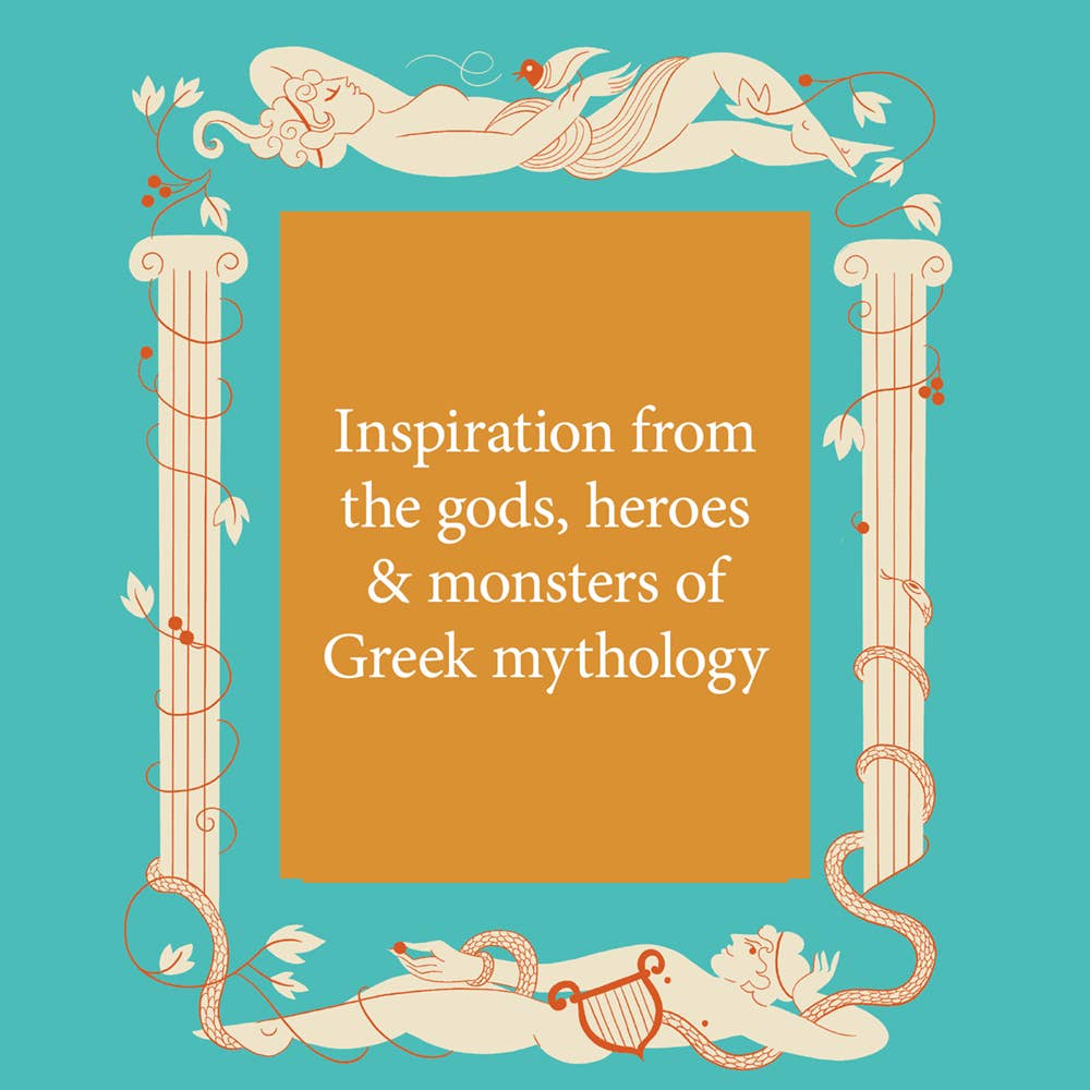 Mythos Deck cards featuring Greek motifs with mythology, hero, and monster themes.