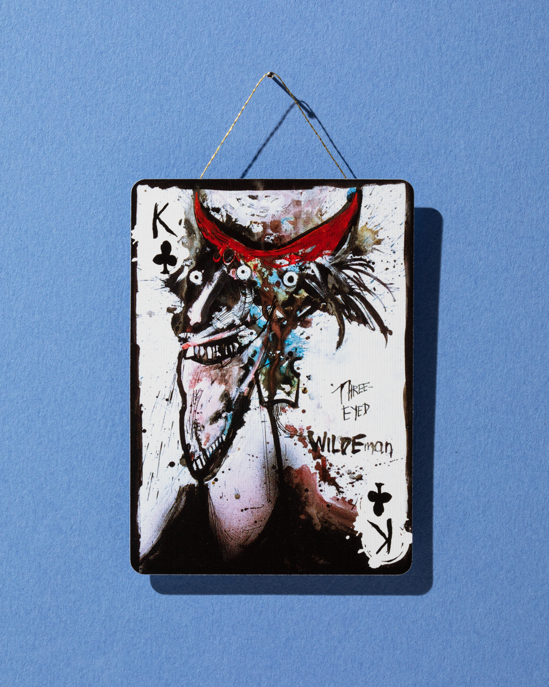 King of clubs, Flying Dog Edition 2 playing card, featuring an abstract three-eyed Wildeman.