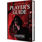 Vampire: The Masquerade 5e Players Guide, red and black cover with gothic symbols and Discipline powers.