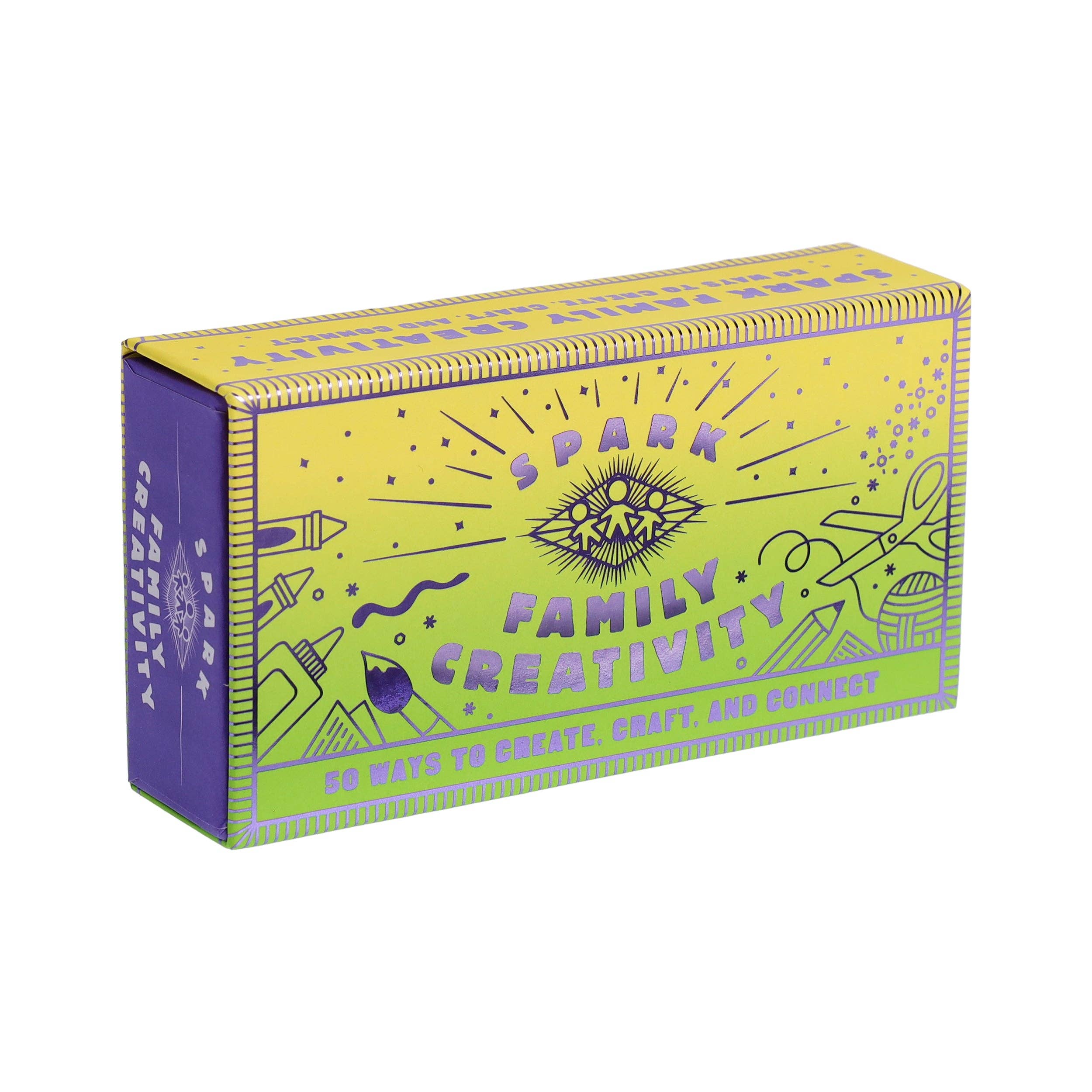 Spark Family Creativity card set with 50 screen-free activity prompts for families.