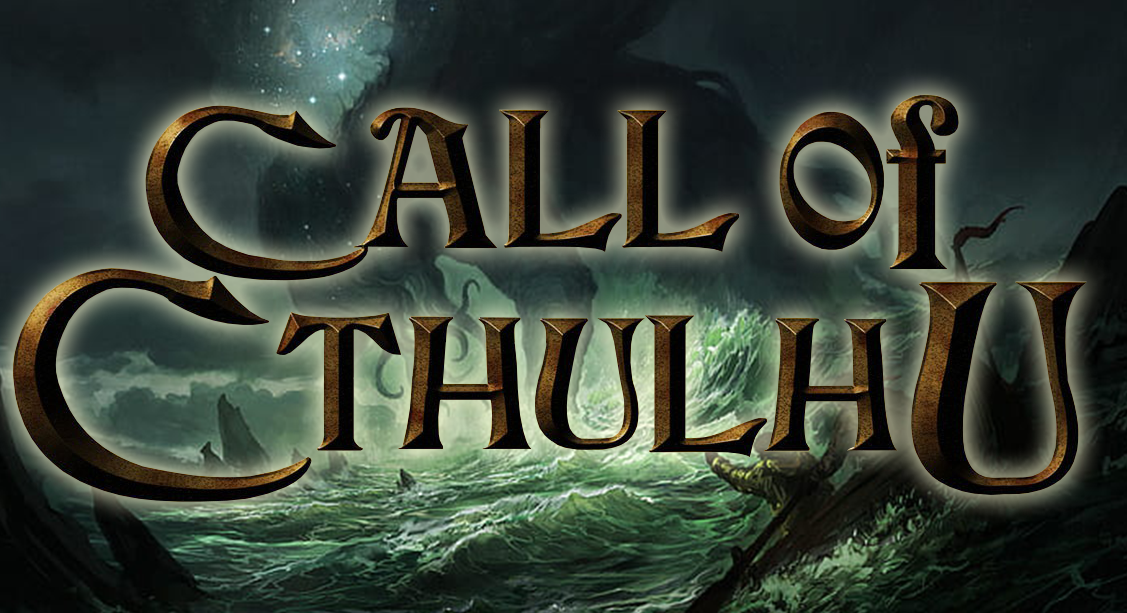 Call of Cthulhu tabletop RPG event, 7 pm on Free RPG Day, age 16+, with stormy sea and tentacles illustration.