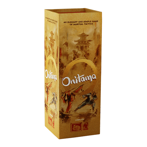 Tall rectangular box of Onitama board game.