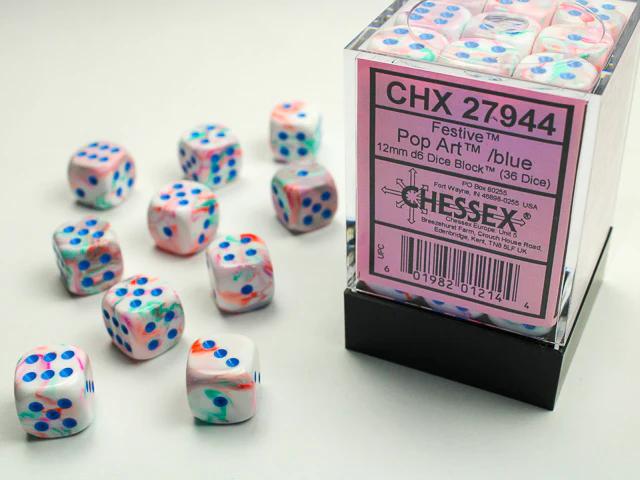 Chessex Festive 12mm d6 Dice Block (36 dice)