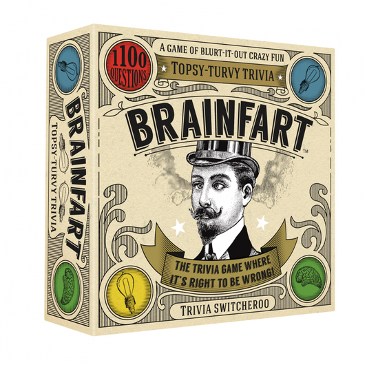 Box of Brainfart party trivia game.