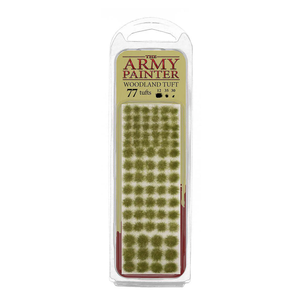 Army Painter Woodland Tuft pack containing 77 small green tufts for miniature scenery bases.
