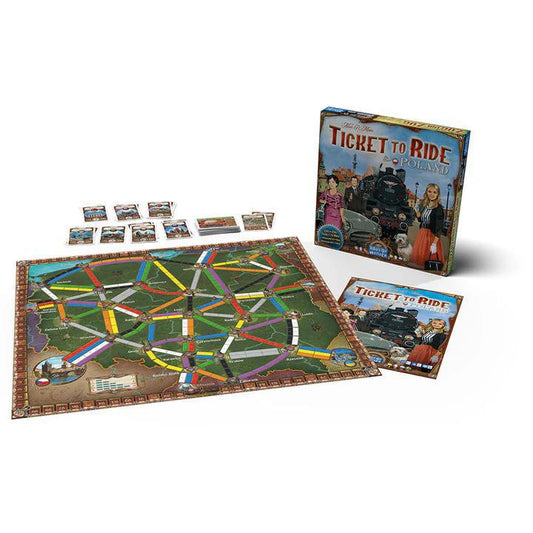 Ticket to Ride Poland Map Collection 6.5 with game board, cards, and box.