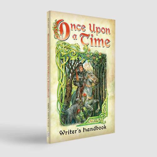 Once Upon a Time: Writers Handbook with illustrated medieval forest cover.
