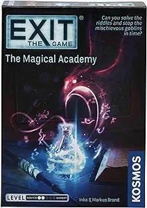 Exit: The Magical Academy game box with a glowing potion, magic symbols, and a wand on the cover.