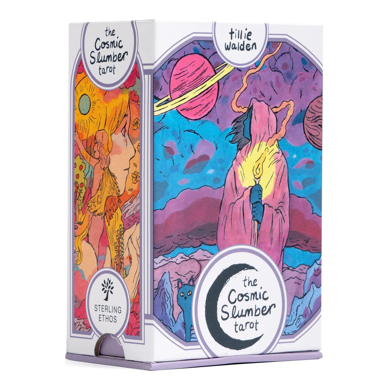 Cosmic Slumber Tarot deck by Tillie Walden with vibrant, surreal illustrations.