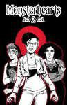 Monsterhearts 2 (softcover) supernatural romance RPG title with three figures and a red circle on the cover.