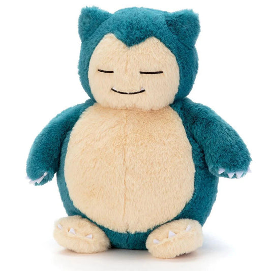 Snorlax Plush Kutakutatatta Medium, teal and cream, featuring Snorlax’s relaxed pose and round shape.