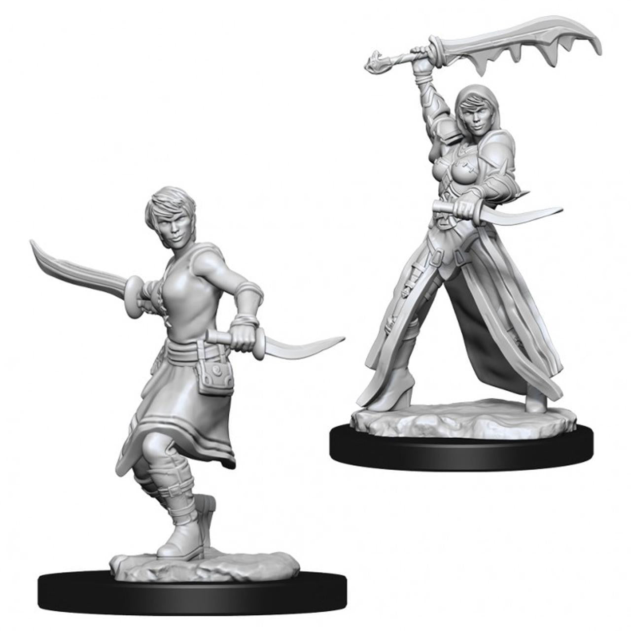D&D NMU Female Human Paladin W10 miniature figure.
