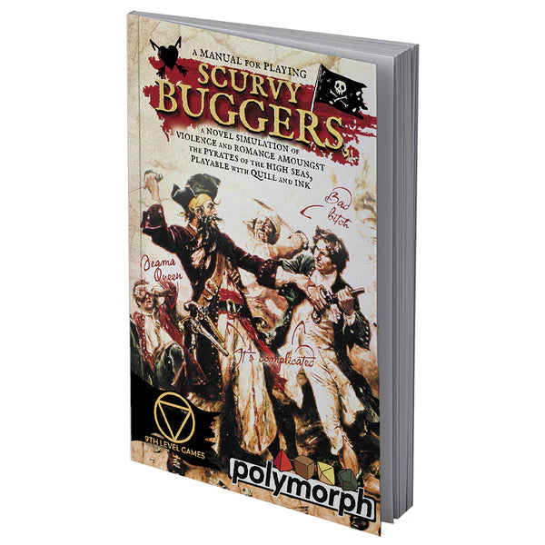Scurvy Buggers illustrated pirate RPG book by polymorph and 9th Level Games.