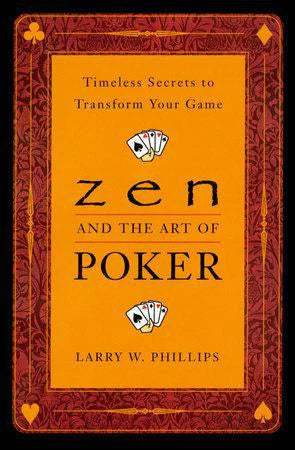 Zen and the Art of Poker book cover with playing cards and Zen-inspired design elements.