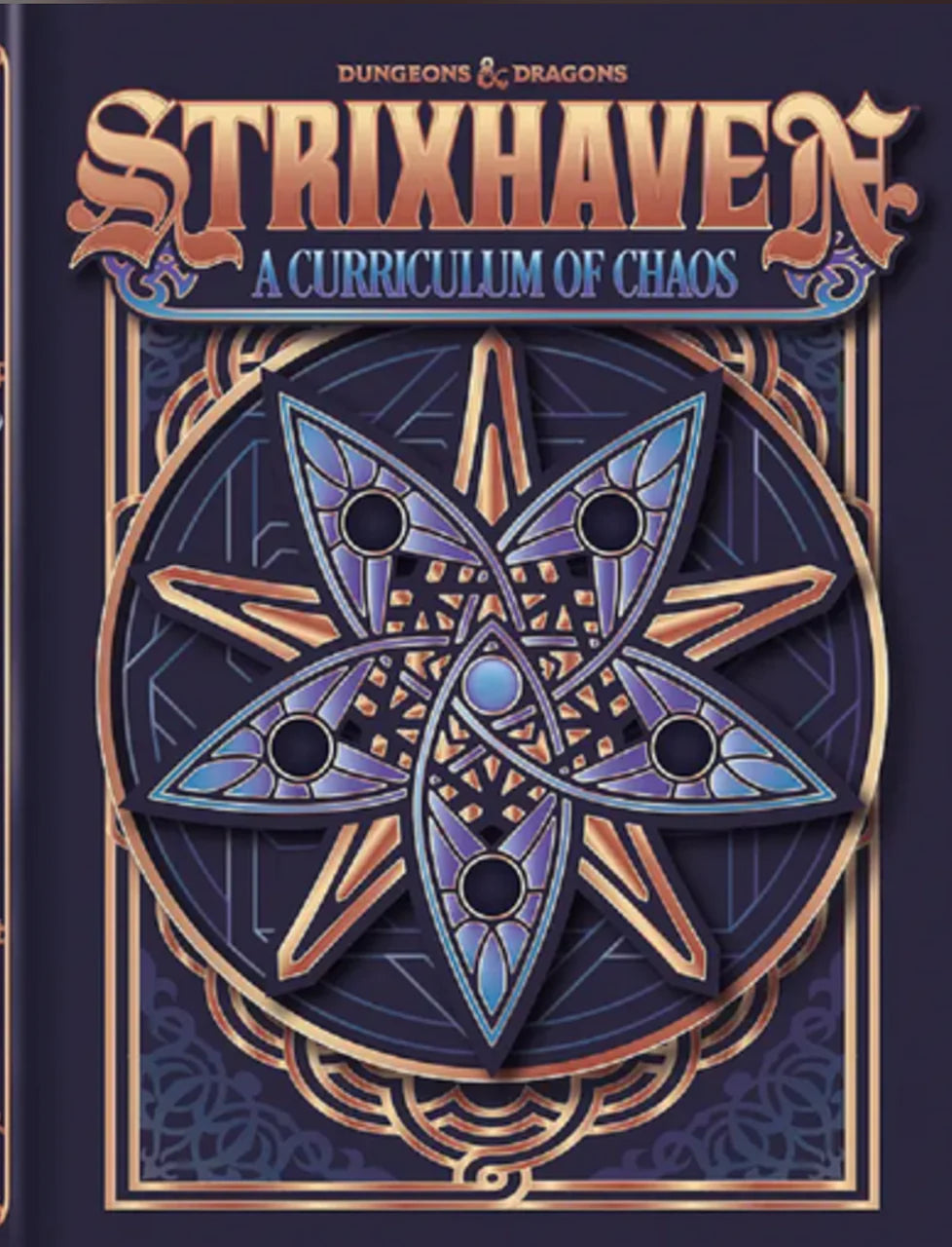 Strixhaven Curriculum of Chaos Limited Edition Adventure Module with a Magic: The Gathering-inspired emblem on the cover.