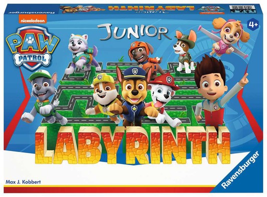 Labyrinth Jr. PAW Patrol board game box featuring PAW Patrol characters on the cover.