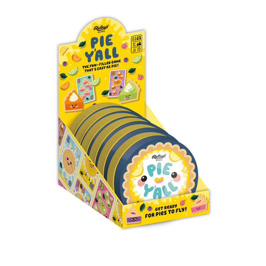 Pie Yall card game by Ridleys Games, featuring fruit-themed design.