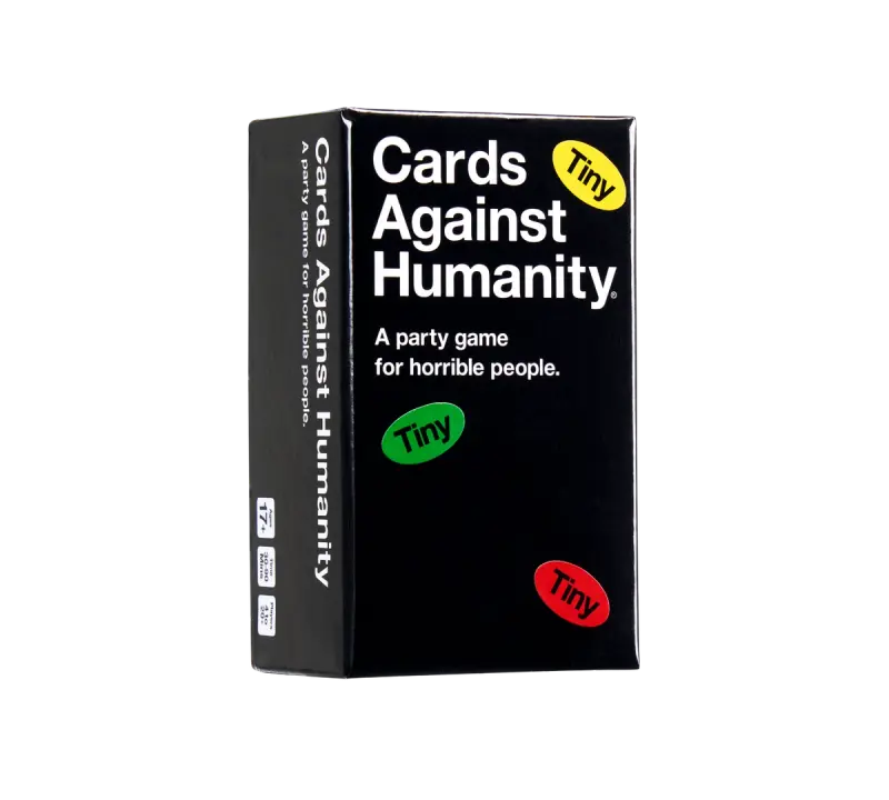 Box of Tiny Cards Against Humanity party game.