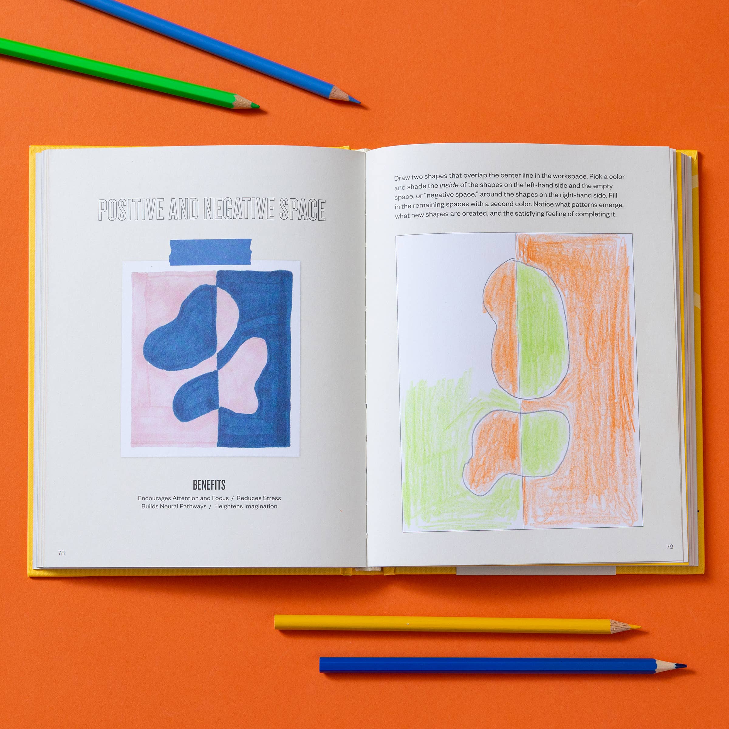 Daily Creative product for overlapping shapes and coloring inside or outside as an art exercise.
