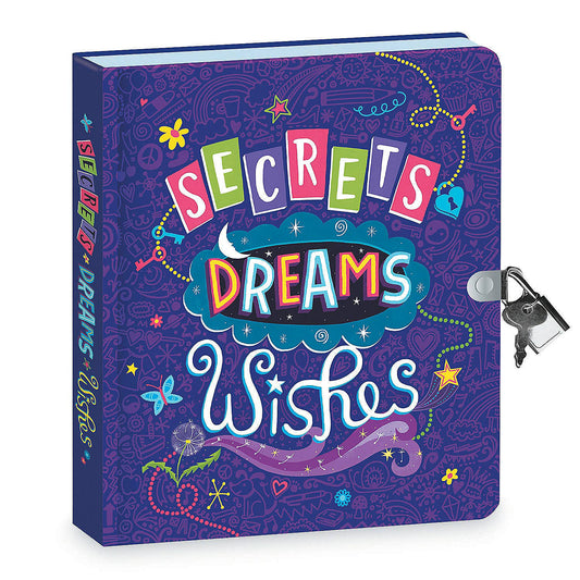 Glow in the Dark Secrets, Dreams, Wishes lockable diary.