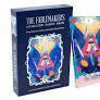 Fablemaker Animated Tarot Set in dark blue with THE FAULKNERS and abstract design, shown with a matching card.