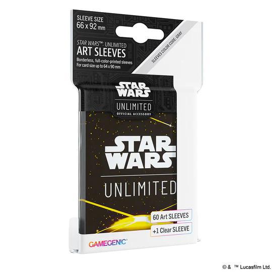 Star Wars Unlimited Shadows of the Galaxy Sleeves, pack of 60 card sleeves and 1 clear sleeve.
