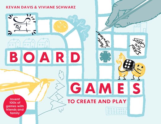 Board Games to Create and Play book cover by Davis and Schwarz, featuring customizable board games.
