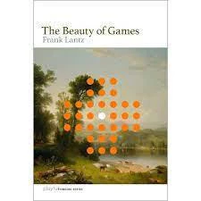 The Beauty of Games book cover featuring orange dots on a painted landscape.