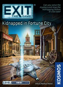 EXIT: Kidnapped in Fortune City game box featuring Wild West theme and sheriff’s badge.