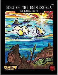 D&D 5E Adventure Edge of the Endless Sea cover showing a ship, northern harbor, adventurers, and armored heroes.