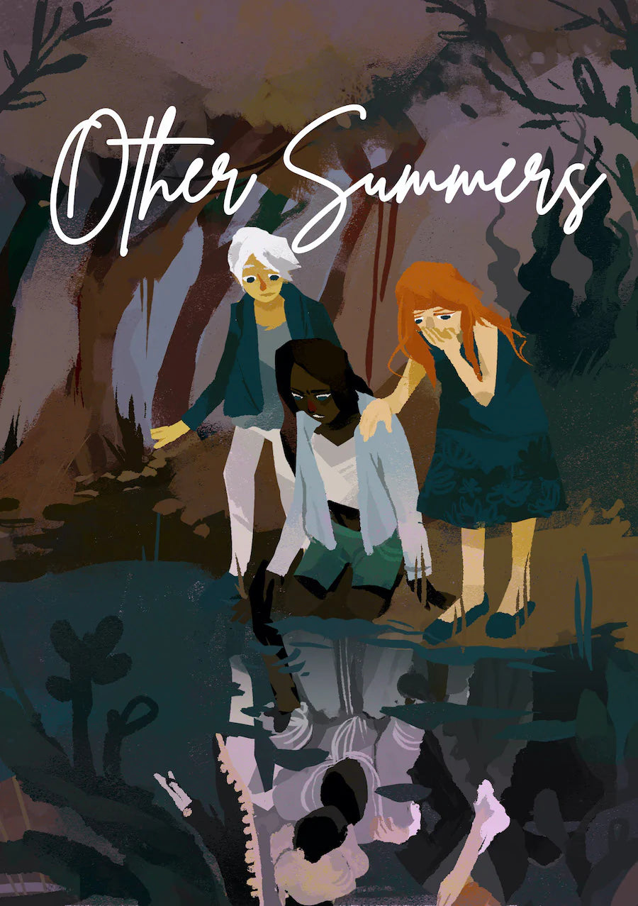 Other Summers, a supplement for supernatural role-playing, title above three people by a pond.