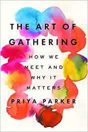 The Art of Gathering book cover with watercolor circles and black text.